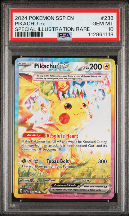 Pikachu EX 238/191 Special Illustration Rare Pokemon PSA 10