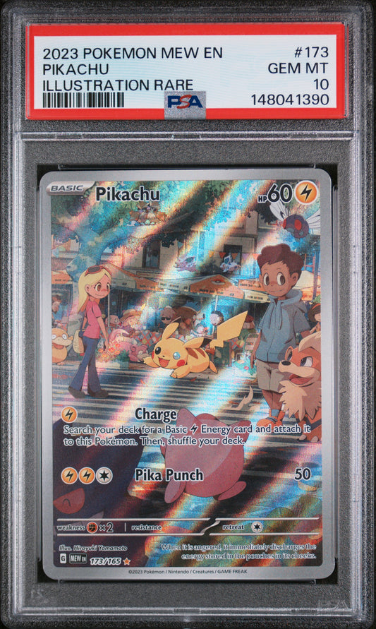 Pikachu 173/165 Illustration Rare 151 Pokemon PSA 10
