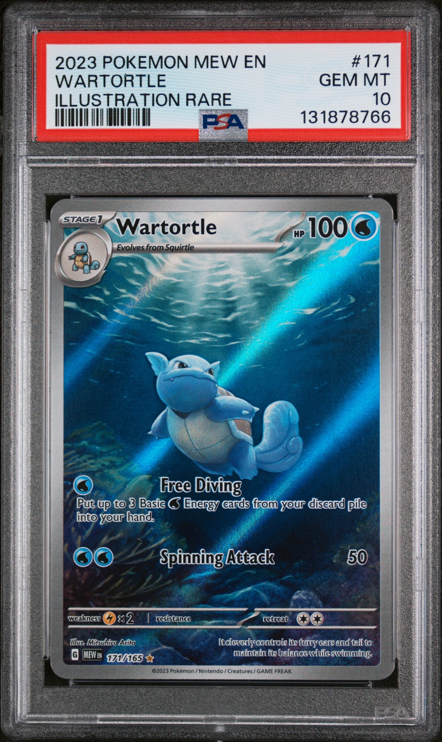 Wartortle 171/165 Illustration Rare 151 Pokemon PSA 10